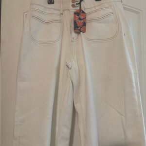 Indigo Poppy White Jeans